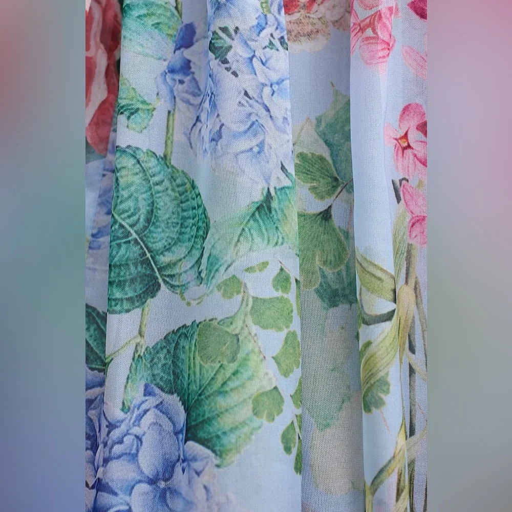 BHLDN Geisha Designs Isabella Tiered Square-Neck A-Line Midi Dress - Picture 5 of 8